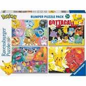 Ravensburger Puzzles Pokémon Pack de 4 Copains Pokémon 4x100 Pièces