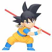DRAGON BALL DAIMA - FIGURE WITH PANEL - SON GOKU