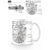 Star Wars - Millennium Falcon Sketch Coffee Mug 315ml