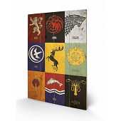 Game of Thrones Sigils - Wood Print
