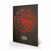 Game of Thrones - Targaryen Sigil Wood Print