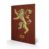 Game of Thrones - Lannister Sigil Wood Print