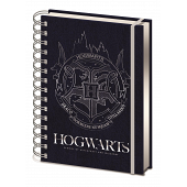 Harry Potter - Carnet A5 Wiro Blason de Poudlard Couleur Acier