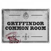 Harry Potter - Gryffindor Common Room - Klein Tinnen Bordje