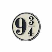 Harry Potter - Platform 9 3/4 Charm Pin Badge Silver Plated