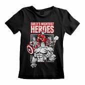 Marvel - T-shirt Enfant Noir The Avengers: Earth's Mightiest Her