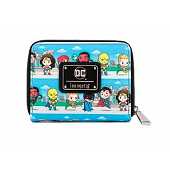 Loungefly: DC Comics Superheroes Chibi Lineup Zip Around Wallet