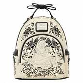 Loungefly Disney: Alice in Wonderland - Mini Sac à Dos Floral Brodé avec Nœud 3D - Parfait pour Enfants et Adultes - Sacs Collectibles