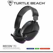 Turtle Beach - Casque de jeu filaire RECON 70 Noir pour Xbox Series, Xbox One, Switch, PC et Mobile