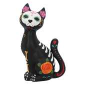 Sugar Kitty - Figurine d'ornement de chat du Jour des Morts 26cm
