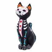 Sugar Puss - Figurine d'ornement de chat du Jour des Morts 26cm