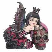 Lolita - Figurine d'ornement de Fée gothique et de crâne en sucr