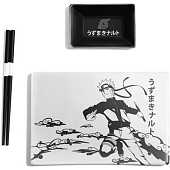 Naruto Shippuden Ensemble de Sushi en Céramique avec Baguettes