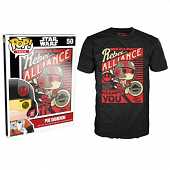 Funko Pop! Tees : Star Wars Rebel Alliance Propaganda - L