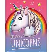 Emoji Believe in Unicorns - Mini Poster