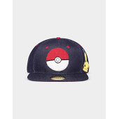Pokémon - Casquette Snapback en denim Pokéball