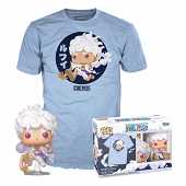 One Piece POP! & Tee set figurine et T-Shirt Luffy Fifth Gear