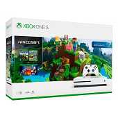 Xbox One S 1TB White Minecraft Bundle